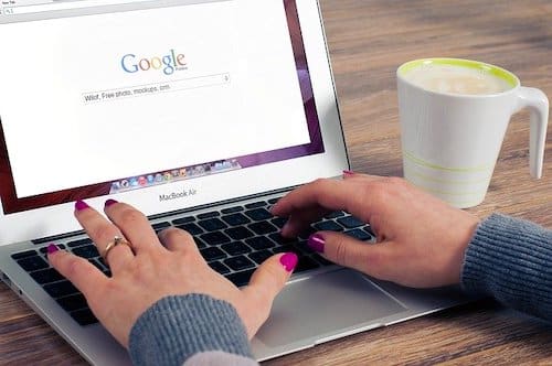 user searching Google