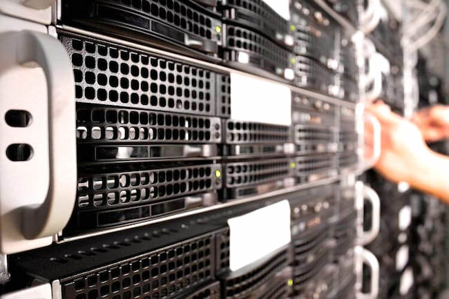 web servers in hosting rack